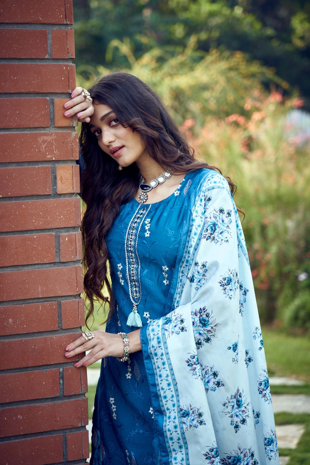 Vitara Roopam Roman Silk Designer Kurti With Bottom Dupatta
